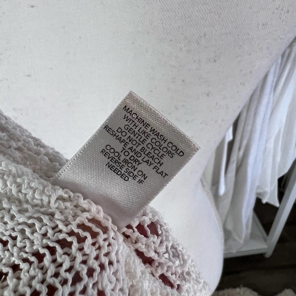 Christopher & Banks sz. med. white tunic asymmetrical sweater w tank # 1532 - Picture 11 of 11